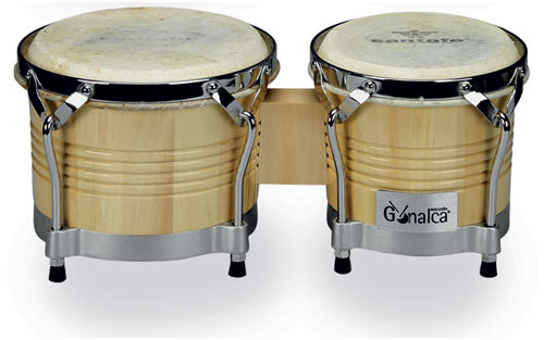 Gonalca - Juego De Bongos Madera 8"-9" Natural R00112