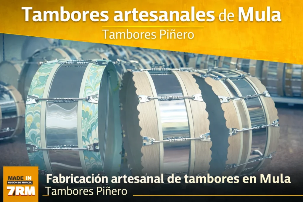fabricación artesanal de tambores en Mula Tambores Piñero